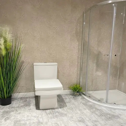 Concrete Beige 250mm x 2700mm x 8mm PVC Wet Wall Panels (Pack of 4 Panels)