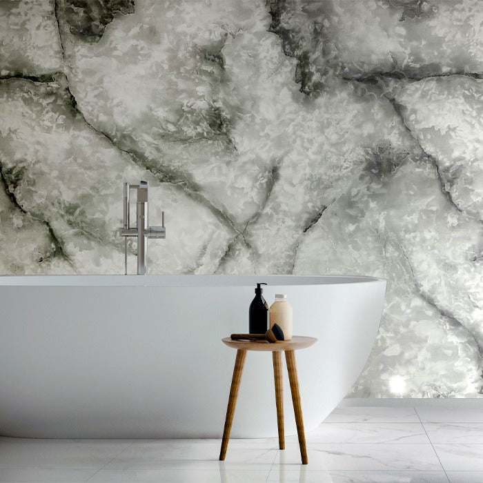 2 x White Marble 1m x 2.4m x 10mm PVC Wall Panels