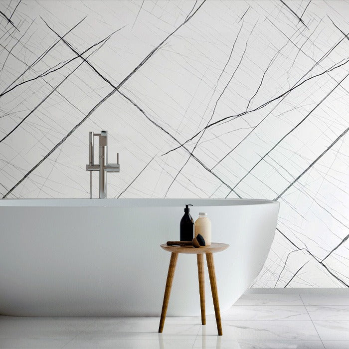 Laurent White PVC Wall Panels 1m x 2.4m x 10mm