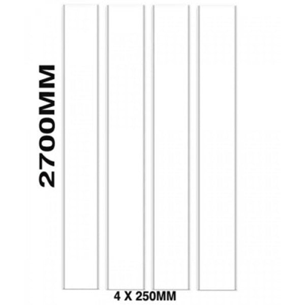 Black String 5MM Wall Panels, 250MM X 2.7M Long PVC Panel