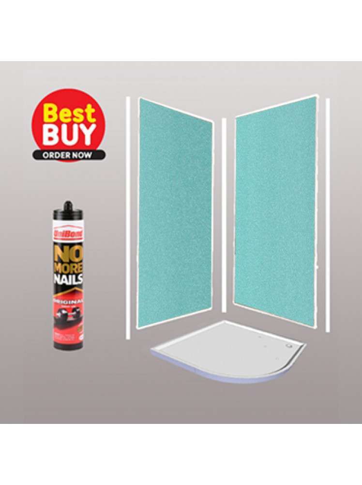 Aqua Blue 2 sided Wet Wall Panels Kit