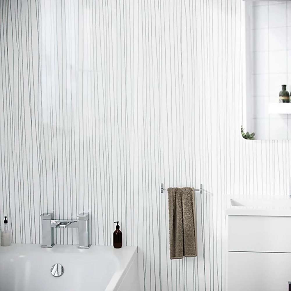 White String Shower Panels 1m x 2.4m x PVC Panels