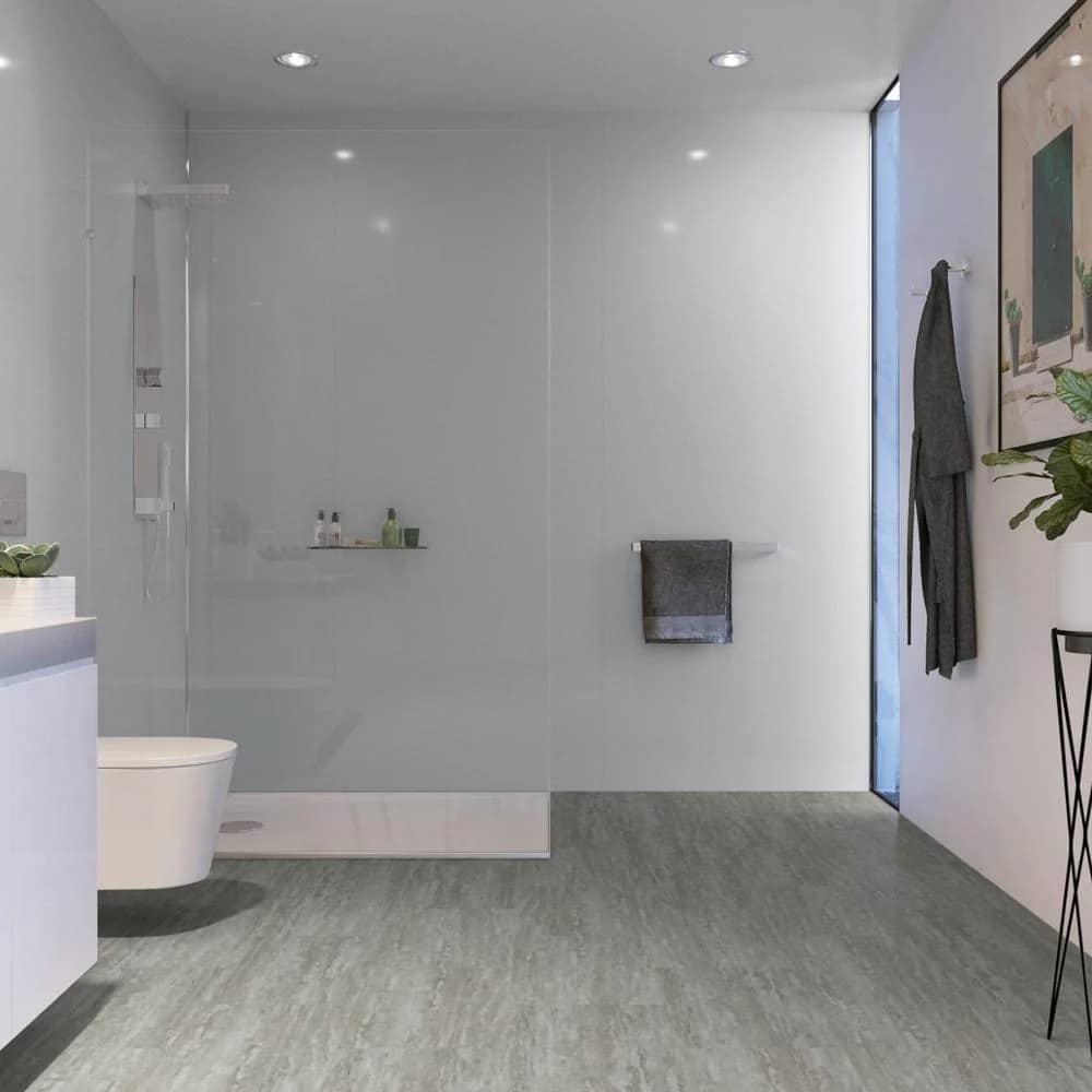White Gloss Marble 250mm x 2700mm x 8mm PVC Wet Wall Panels (Pack of 4 Panels)