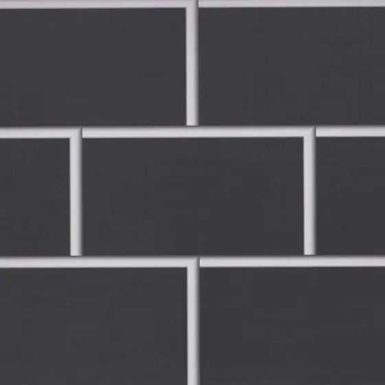 Dark Grey Metro Tile 250mm x 2700mm x 8mm PVC Wet Wall Panels (Pack of 4 Panels)