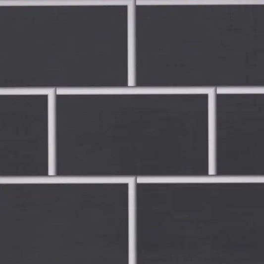 Dark Grey Metro Tile 250mm x 2700mm x 8mm PVC Wet Wall Panels (Pack of 4 Panels)