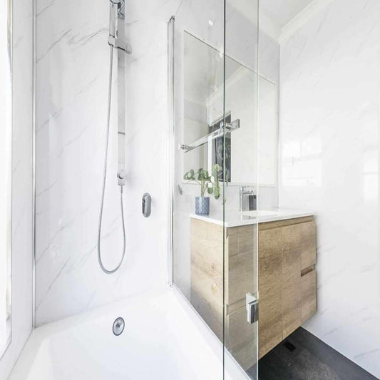 Carrara Marble Shower Panels 1m x 2400mm PVC Panels