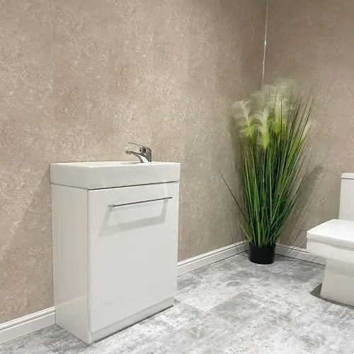 Concrete Beige 250mm x 2700mm x 8mm PVC Wet Wall Panels (Pack of 4 Panels)