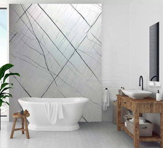 Laurent White PVC Wall Panels 1m x 2.4m x 10mm