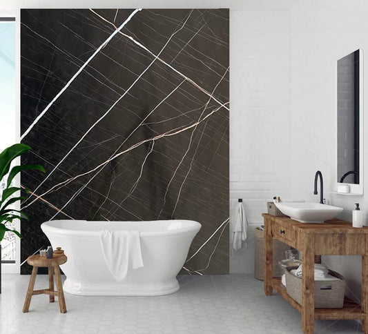 Laurent Black PVC Wall Panels 1m x 2.4m x 10mm