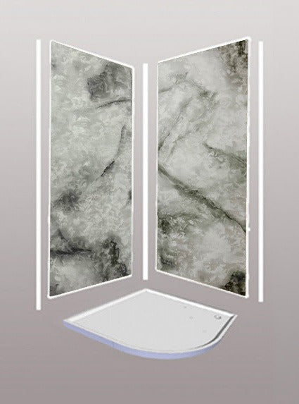 Italian Marble 2 sided Wet Wall Panels Kit 1m x 2.4m x 10mm