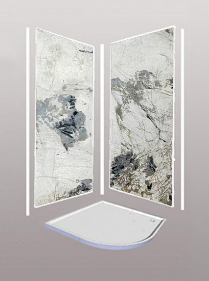 Pendora 2 sided Wet Wall Panels Kit 1m x 2.4m x 10mm