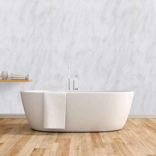 Light Grey Marble 1.2M Bathroom Panels, 2.4M Long Wet Wall Panels