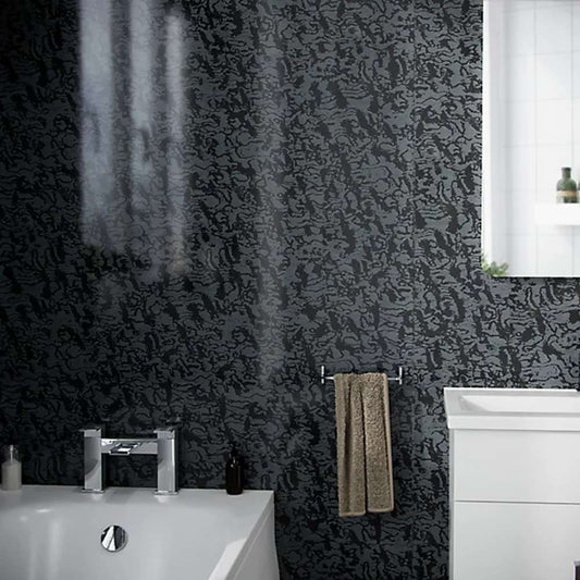 Pearlescent Black 5MM Wall Panels, 250MM X 2.7M Long