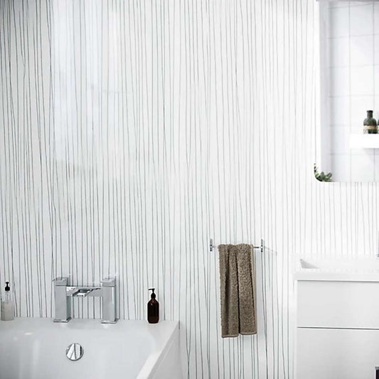 White String Shower Panels 1m x 2.4m x PVC Panels