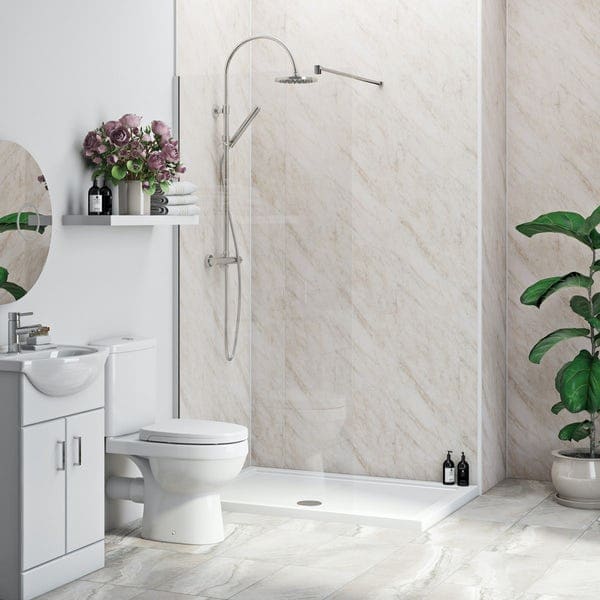 Pergamon Marble 5MM Wall Panels, 250MM X 2.7M Long PVC Panels