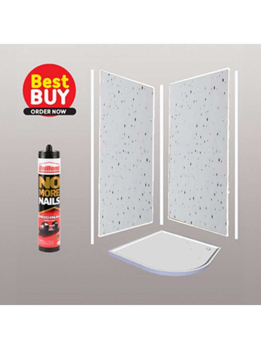 Artic Sparkle 2 sided Wet Wall Panels Kit