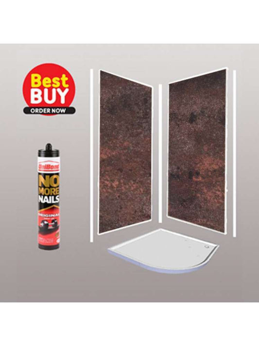 Red Metallic 2 sided Wet Wall Panels Kit