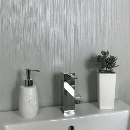 Silver Brush 250mm x 2700mm x 8mm PVC Wet Wall Panels (Pack of 4 Panels)
