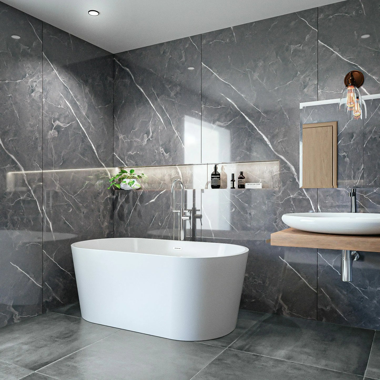 Pietra Grey 1.2M Bathroom Panels, Wet Wall Panels £90.00 Original price was: £90.00.£78.99